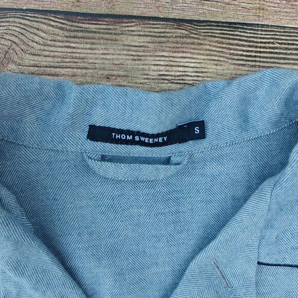 Thom Sweeney Brushed Cotton Pyjamas Blue Size Small - Picture 5 of 15